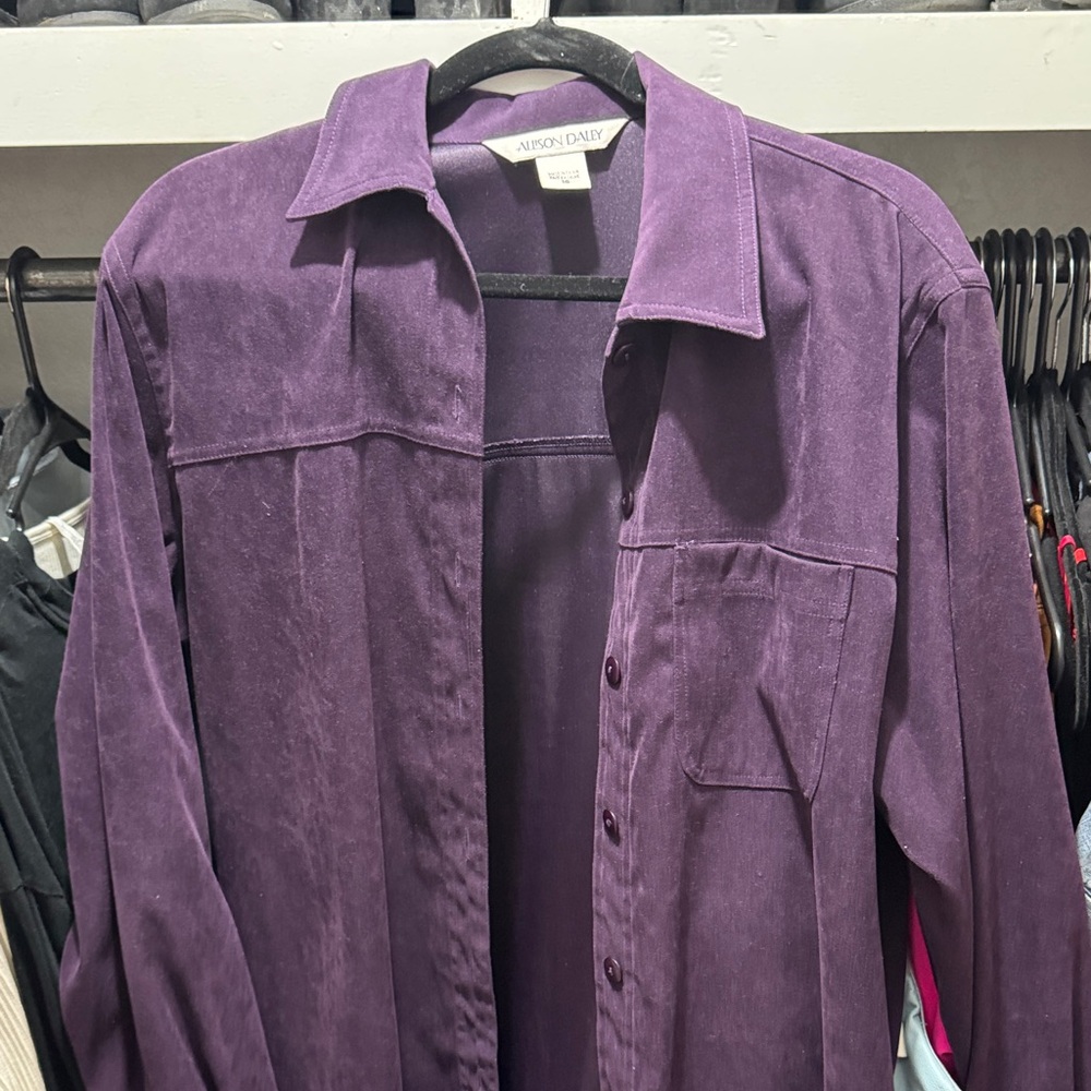 Purple Shacket Top